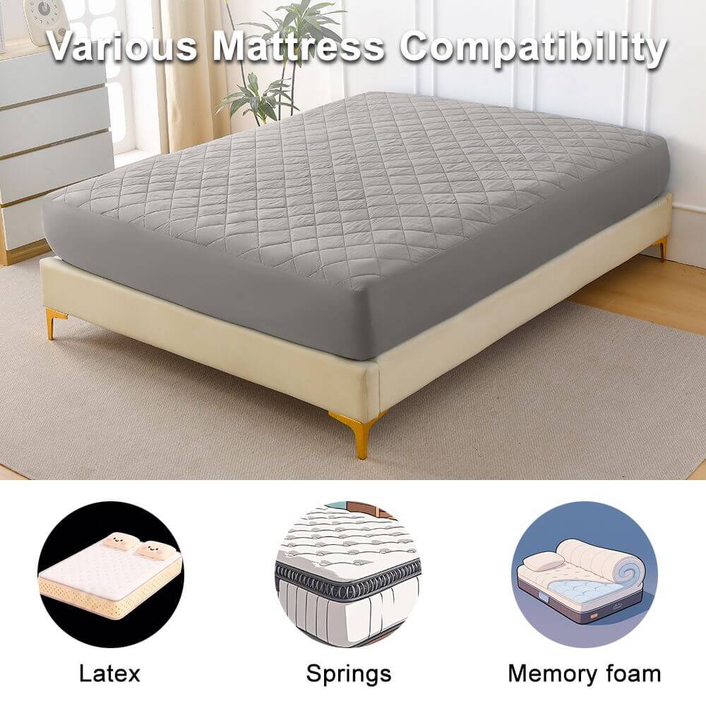 Premium Waterproof Mattress Protector – Noiseless Breathable